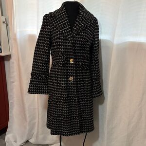 Elegant Black and White Women's Coat